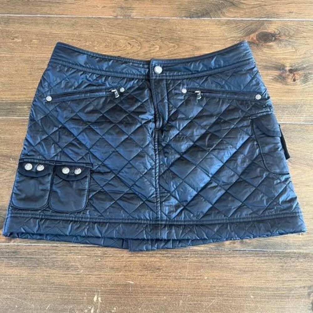 Athleta Women’s Black Quilted/Puffer Mini Skirt-size 4